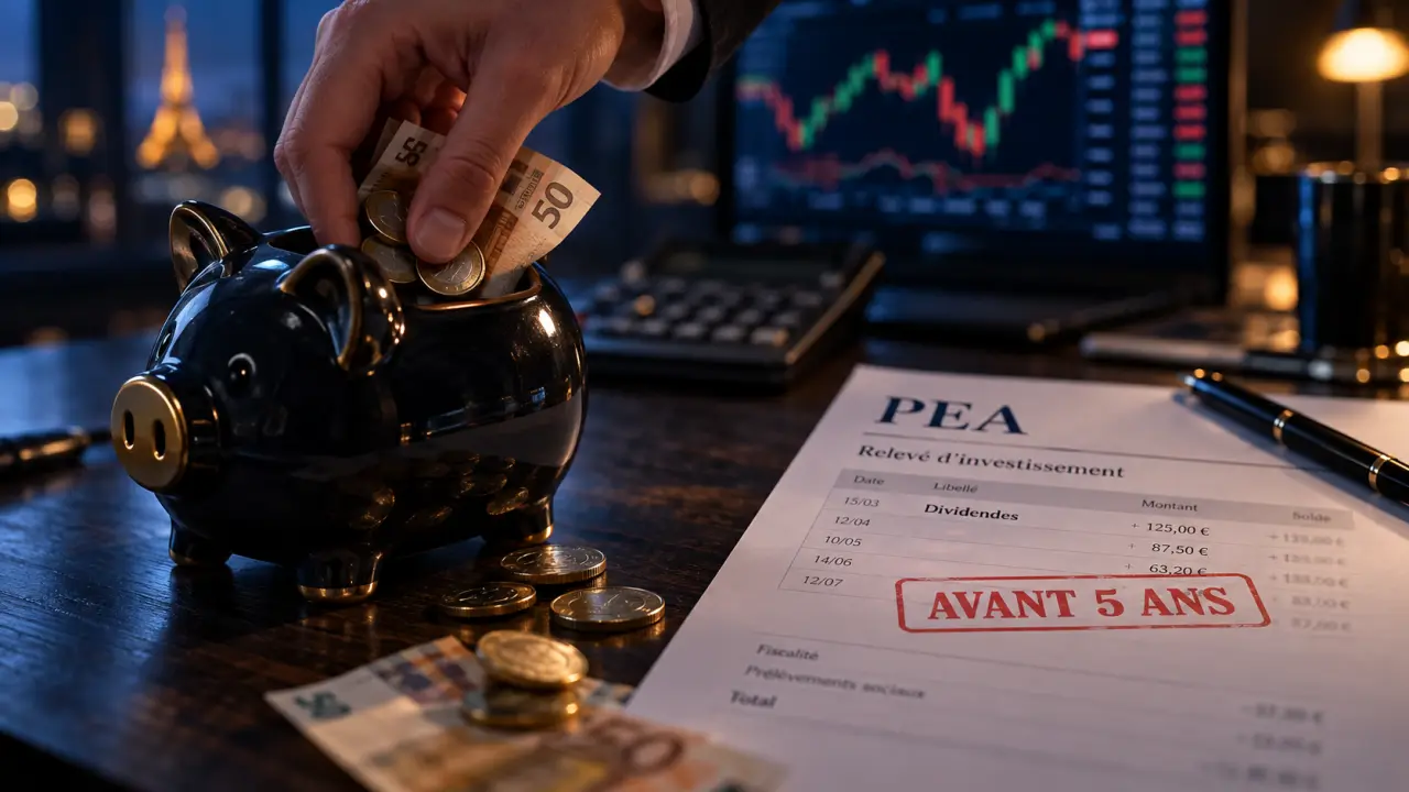 Dividendes PEA : le retrait avant 5 ans qui annule l'exonération fiscale