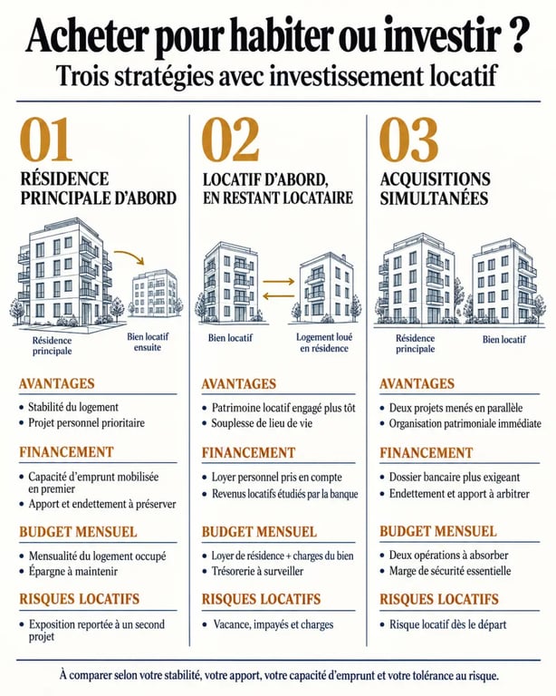 Acheter immobilier avec les appart investissement : comparaison entre résidence principale et investissement locatif