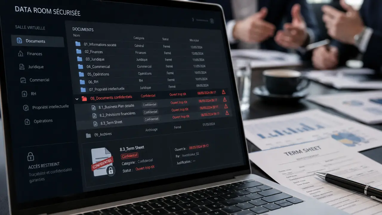 Data room levée de fonds : les documents ouverts trop tôt peuvent coûter cher