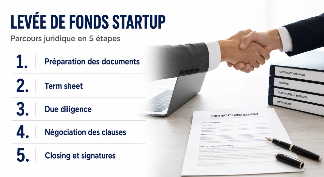 Avocat levée de fonds : étapes clés d’une levée de fonds startup du cadrage au closing