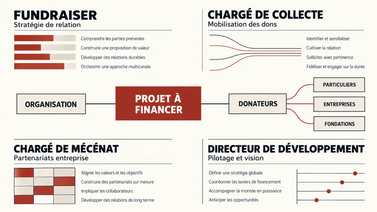 Fundraiser et métiers de la collecte de fonds : rôles et relations avec les donateurs