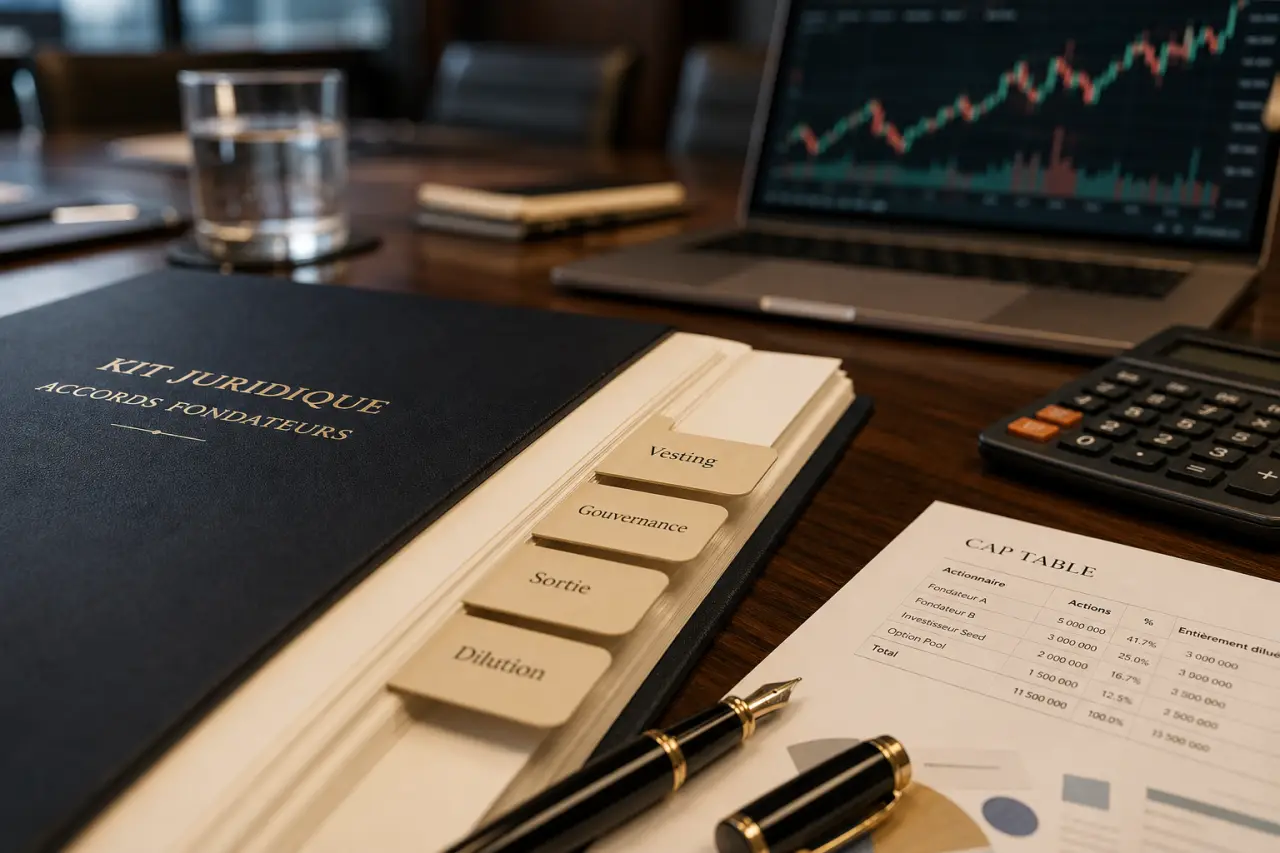 Vesting, gouvernance, sortie, dilution : les clauses qu’un founders agreement kit doit couvrir