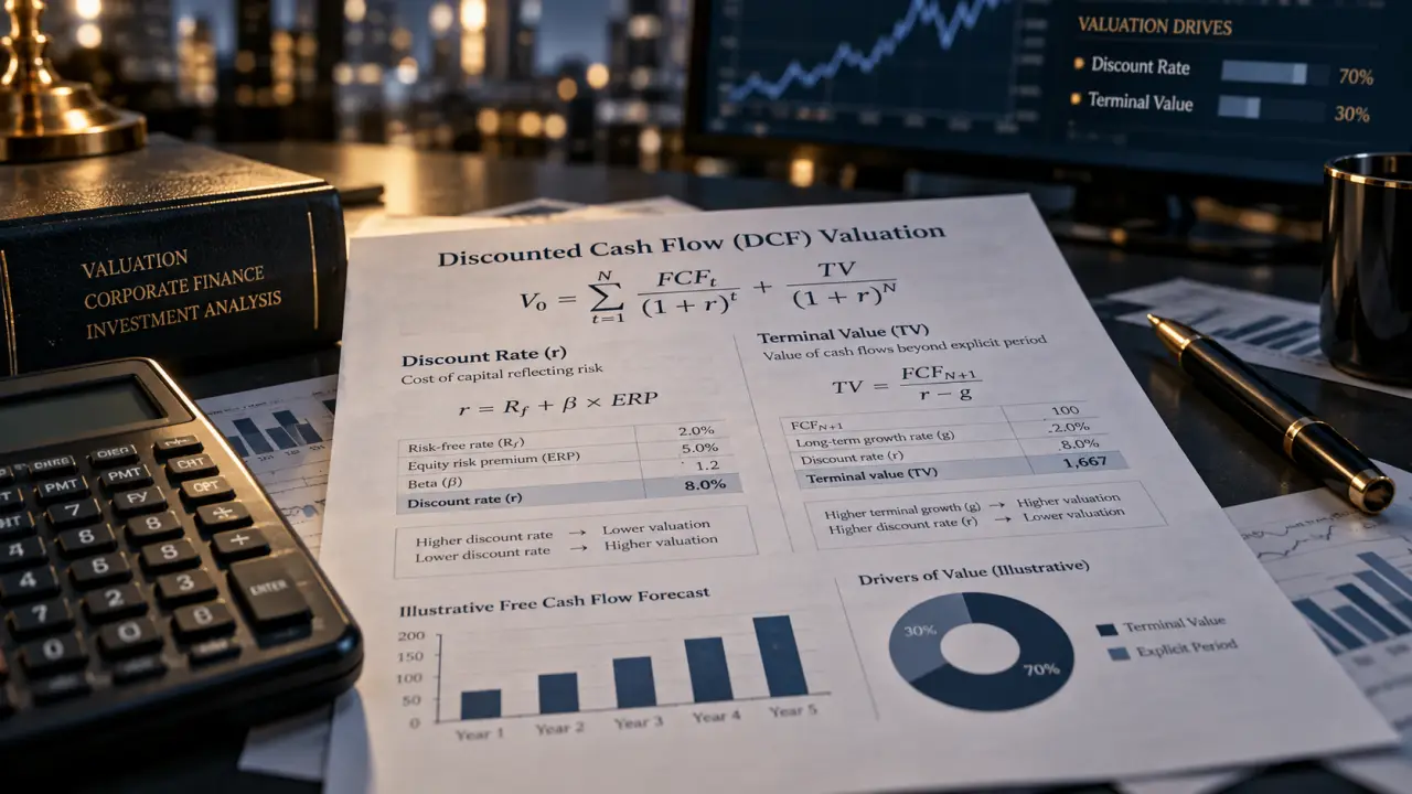 Finance DCF : le taux d’actualisation et la valeur terminale fixent la valorisation