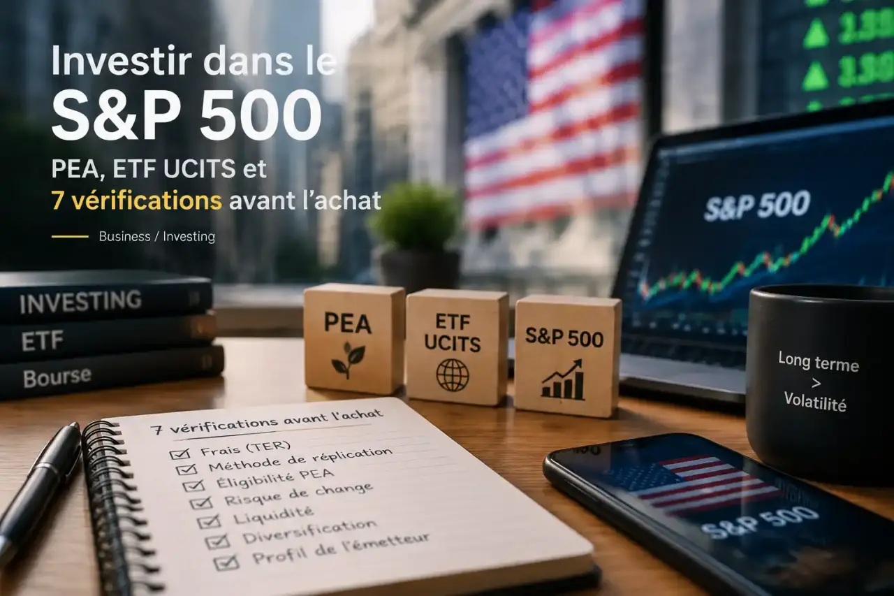 Investir dans le S&P 500 : PEA, ETF UCITS et 7 vérifications avant l’achat