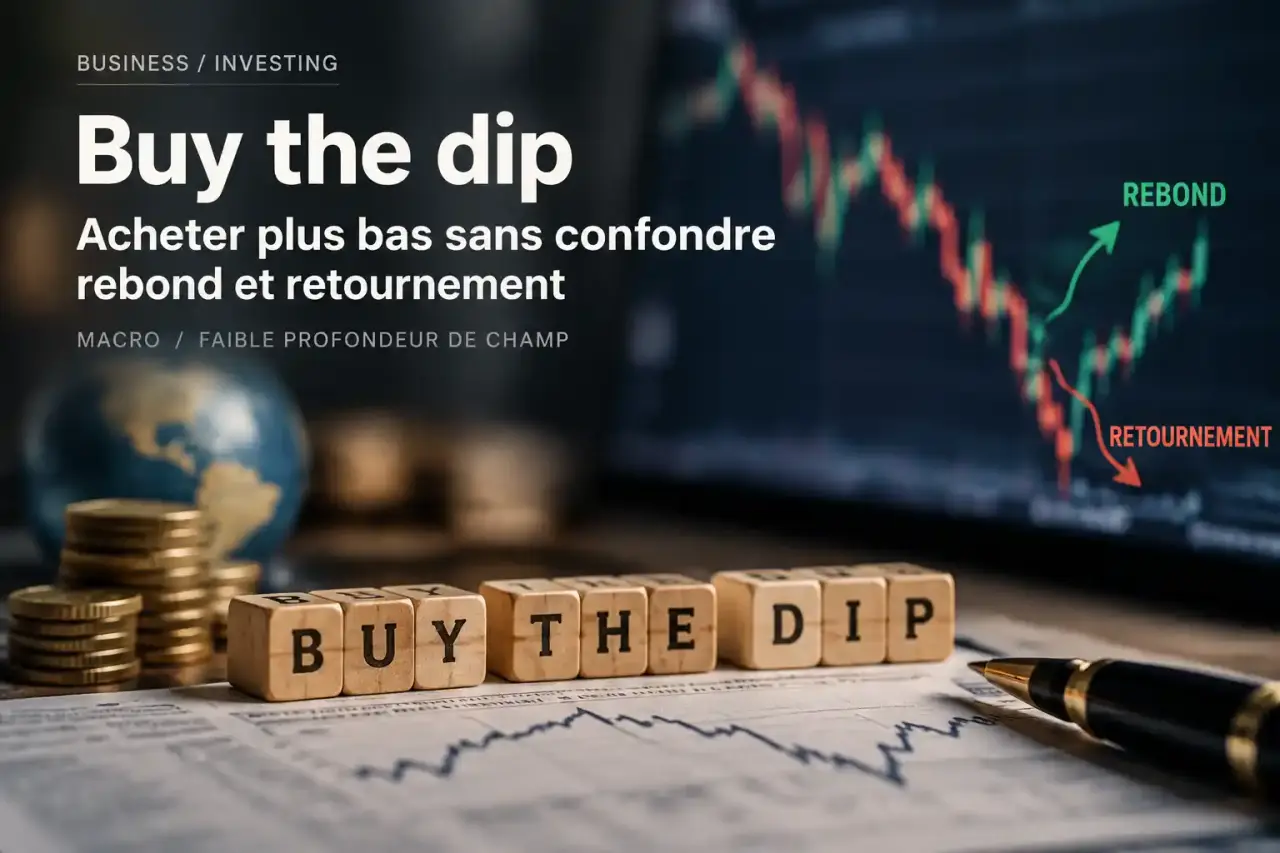 Buy the dip : acheter plus bas sans confondre rebond et retournement