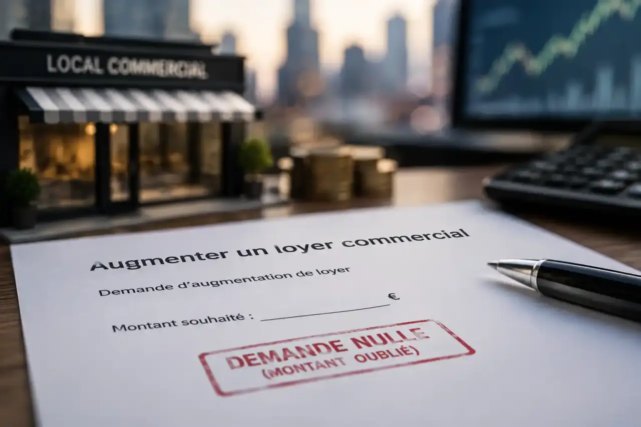 Augmenter un loyer commercial : la demande qui vaut zéro si elle oublie le montant