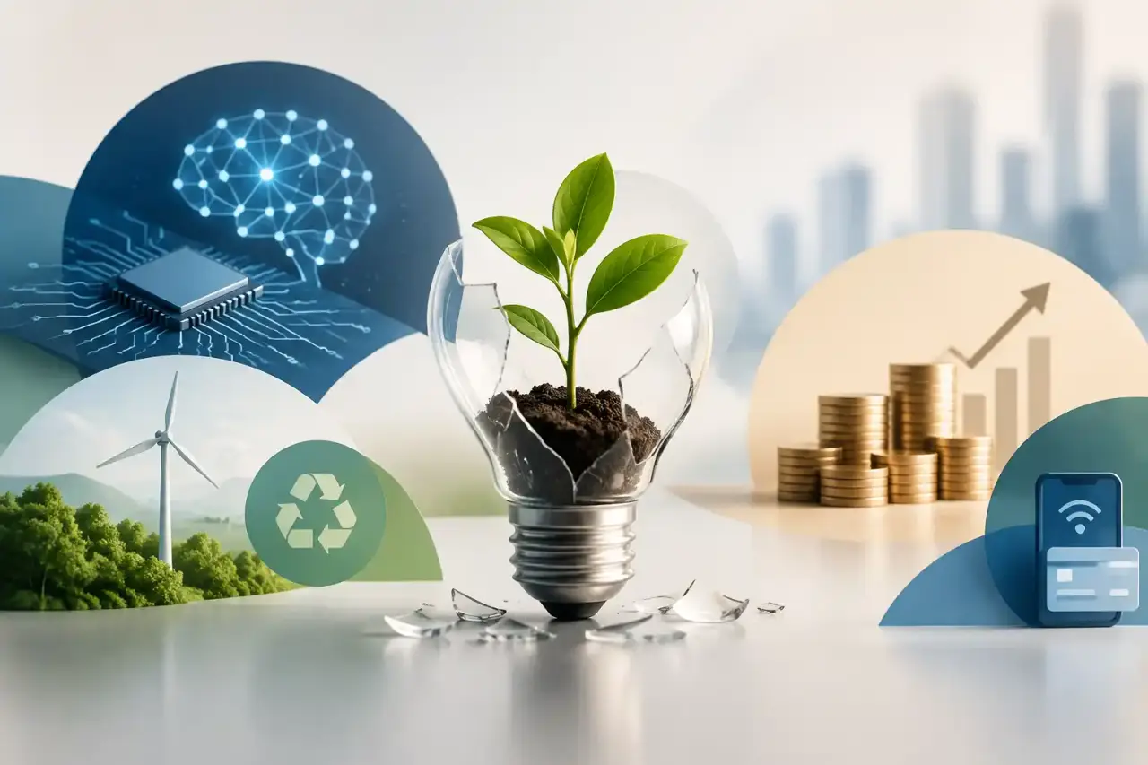 Équipe DeepTech préparant une levée de fonds avec des données technologiques